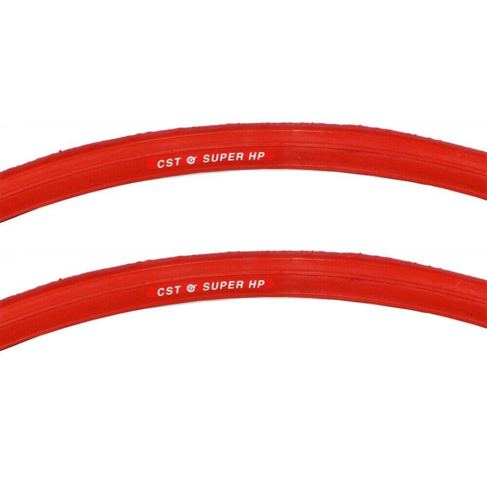 C740 Super HP Two Tires Pair 700x28c Red 100 PSI Road Bike Fixed