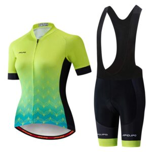 Women's Cycling Clothing Short Sleeve Bike Jersey Sets Bib Shorts Summer Cycling Sets Reflective