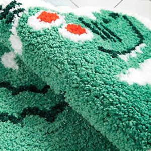 Cute Soft Small Crocodile Shaped Mat for Bathroom,Showroom Bathmat,Non-Slip Bath Rugs,Play Carpet Area Rug for Kids,Photography Props