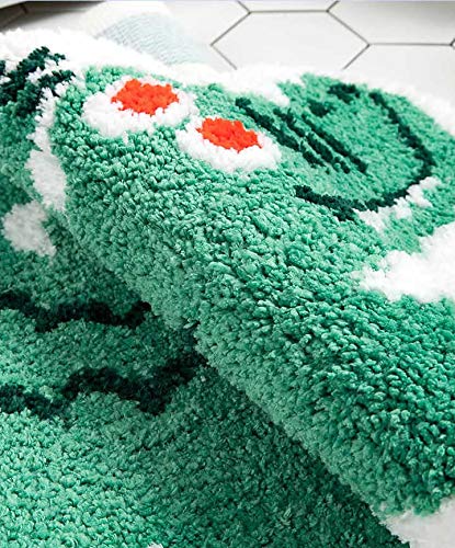 Cute Soft Small Crocodile Shaped Mat for Bathroom,Showroom Bathmat,Non-Slip Bath Rugs,Play Carpet Area Rug for Kids,Photography Props