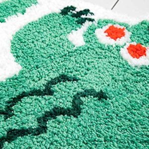 Cute Soft Small Crocodile Shaped Mat for Bathroom,Showroom Bathmat,Non-Slip Bath Rugs,Play Carpet Area Rug for Kids,Photography Props