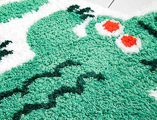 Cute Soft Small Crocodile Shaped Mat for Bathroom,Showroom Bathmat,Non-Slip Bath Rugs,Play Carpet Area Rug for Kids,Photography Props