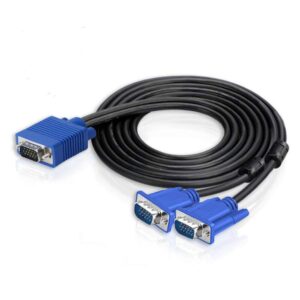 VGA SVGA HD Cable Male-to-Male Video Cable one-to-Two Split Screen Supports 1080P Full HD, Suitable for projectors, HDTVs, Monitors etc. 5.9ft ITOSAYDE