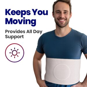 Hernia Belt for Men or Women | C Section Belly Binder & Abdominal Binder | Post Surgery & Pregnancy Tummy Tuck | Hysterectomy, Umbilical Hernia | Postpartum Belly Band & Belly Wrap | (L/XL)