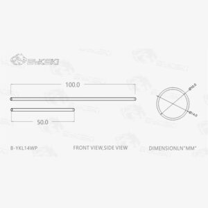 Bykski DIY Acrylic Transparent OD 12MM/14MM/16MM 500mm Lengths PETG Acrylic Water Cooling Hard Tubing ，4-Pack (14MM OD Transparent Acrylic)