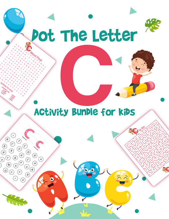 Dot the letter C Activity Bundle For Kids