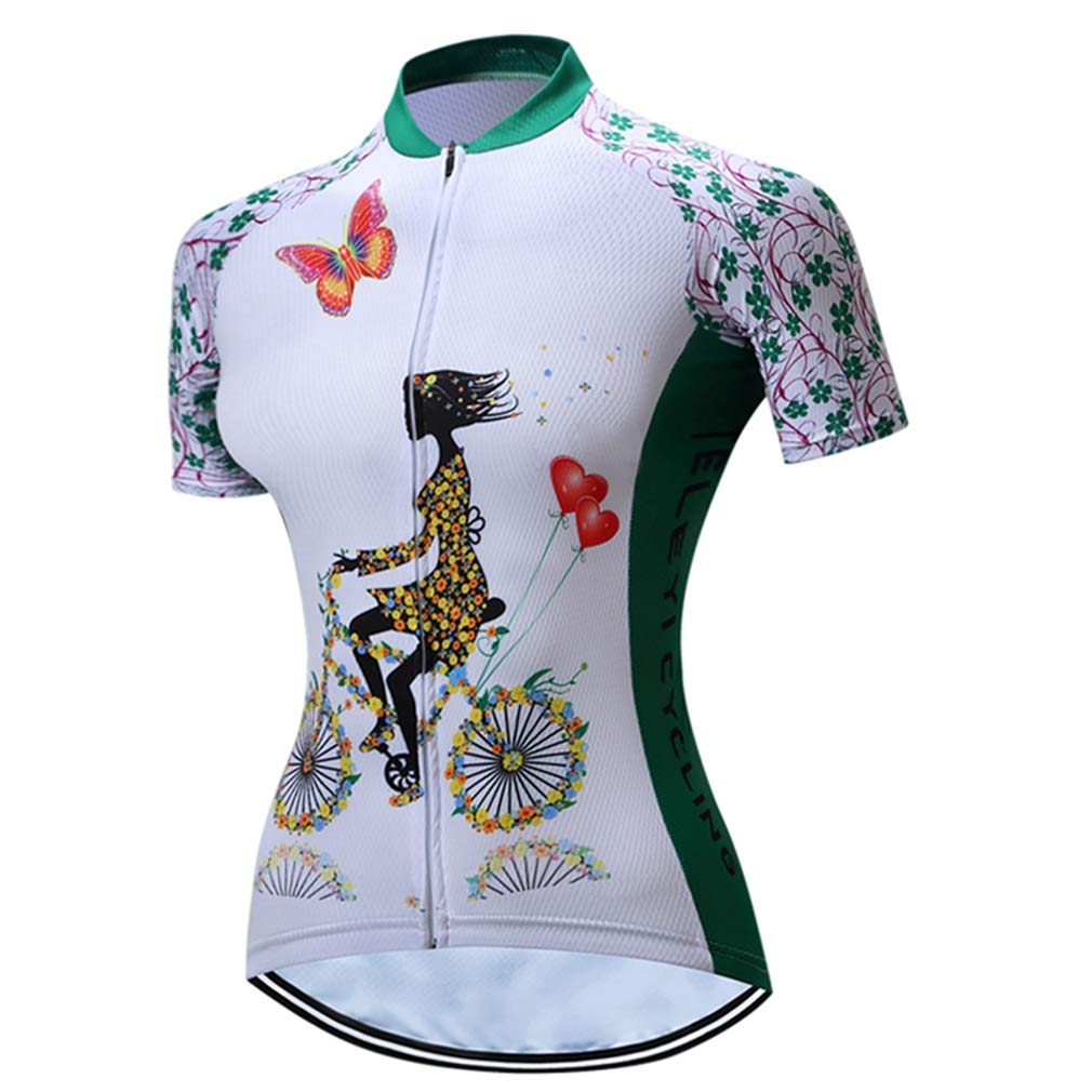 Women's Cycling Jersey Riding Bicycle Clothing Bike Wear Clothes Short Sleeve Shirts