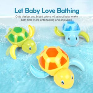 Bath Toys for Toddlers 1 2 3 4 5 Years Old,Pool Toys for Kids,Baby Funny Wind Up Swimming Turtle Bath Toy,Cute Floating Bathtub Water Toys,Gift for Preschool Child Boys Girls (3 Pcs)