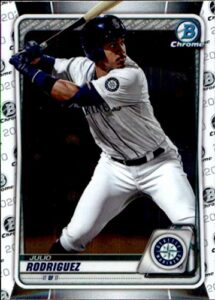 2020 bowman chrome prospects #bcp-19 julio rodriguez rc rookie seattle mariners mlb baseball trading card