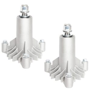 tengmujx 2 pack spindle assembly replaces ayp 130794 532130794 128285 with 3 mounting bo lts and blade mounting b olt, mounting holes are threaded