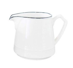 fuyu simple white ceramic creamer with handle, coffee milk creamer pitcher