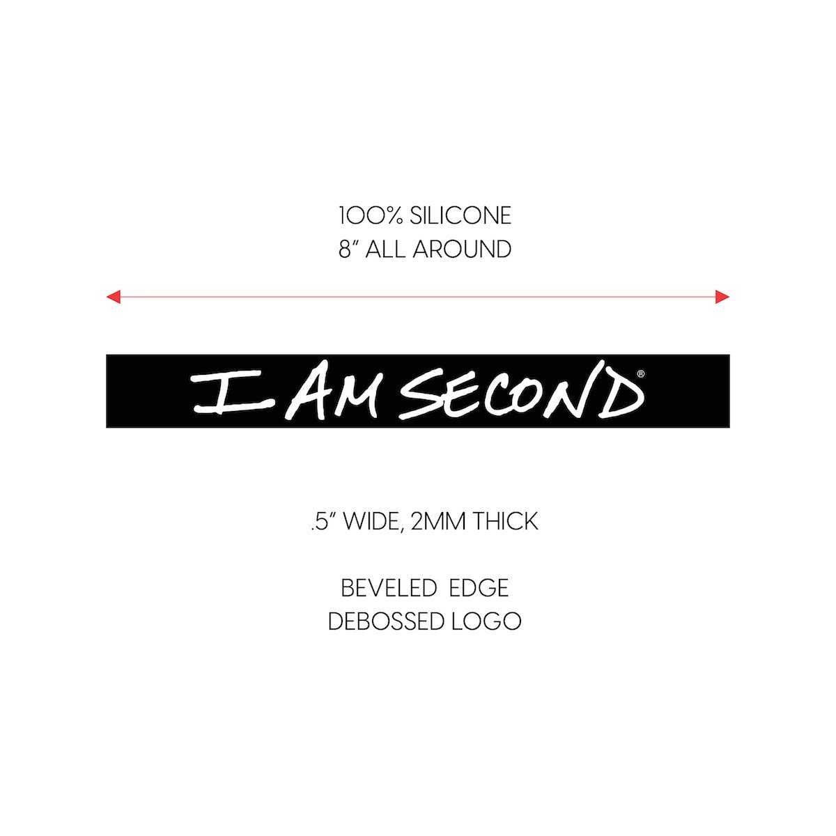 4-Pack I Am Second Adult Multi-Color Wristband Bundle