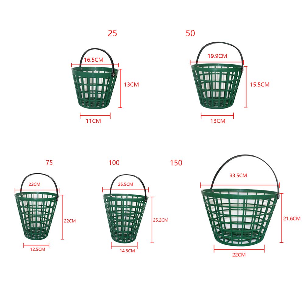 Golf Range Baskets Ball Carrying Buckets Golfball Storage Container with Handle for Outdoor Sport