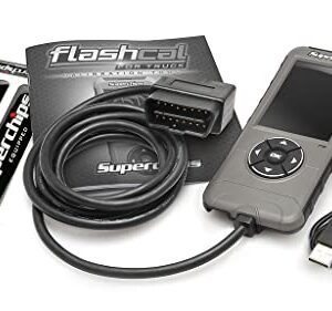 NEW SUPERCHIPS FLASHCAL F5 IN-CAB TUNER,GASOLINE,COMPATIBLE WITH 1999-2020 FORD F-SERIES GAS TRUCKS,1999-2018 FORD F-SERIES DIESEL TRUCKS & 2019 FORD F-150 3.0L POWER STROKE DIESEL ENGINES