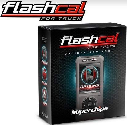 NEW SUPERCHIPS FLASHCAL F5 IN-CAB TUNER,GASOLINE,COMPATIBLE WITH 1999-2020 FORD F-SERIES GAS TRUCKS,1999-2018 FORD F-SERIES DIESEL TRUCKS & 2019 FORD F-150 3.0L POWER STROKE DIESEL ENGINES