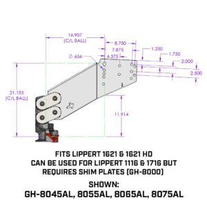 GEN-Y Hitch GH-8045AL Executive Torsion-Flex SnapLatch Fifth Wheel to Gooseneck 2 5/16" Coupler, 1.5K - 3.5K Pin Weight, 21K Towing - Check Fitment Chart