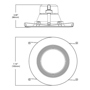 HALO LT 6 inch New Construction IC Housing and Dimmable White Integrated Ceiling Light Retrofit Kit (4-Pack) LED Recessed Trim