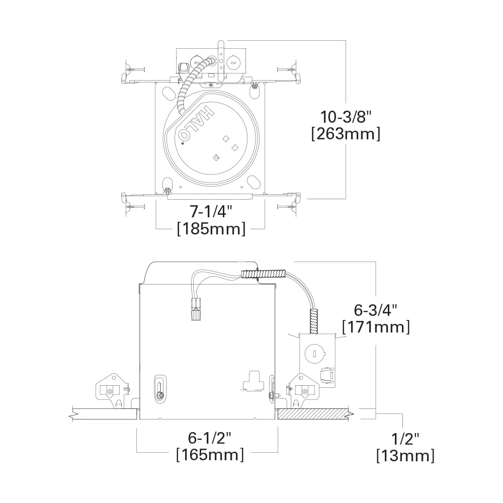 HALO LT 6 inch New Construction IC Housing and Dimmable White Integrated Ceiling Light Retrofit Kit (4-Pack) LED Recessed Trim