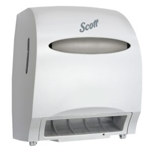 scott essential hard roll paper towel electronic dispenser (48858), fast change, white 12.7" x 15.76" x 9.57"