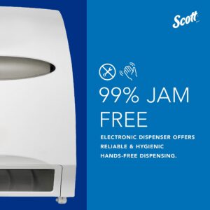 Scott Essential Hard Roll Paper Towel Electronic Dispenser (48858), Fast Change, White 12.7" x 15.76" x 9.57"