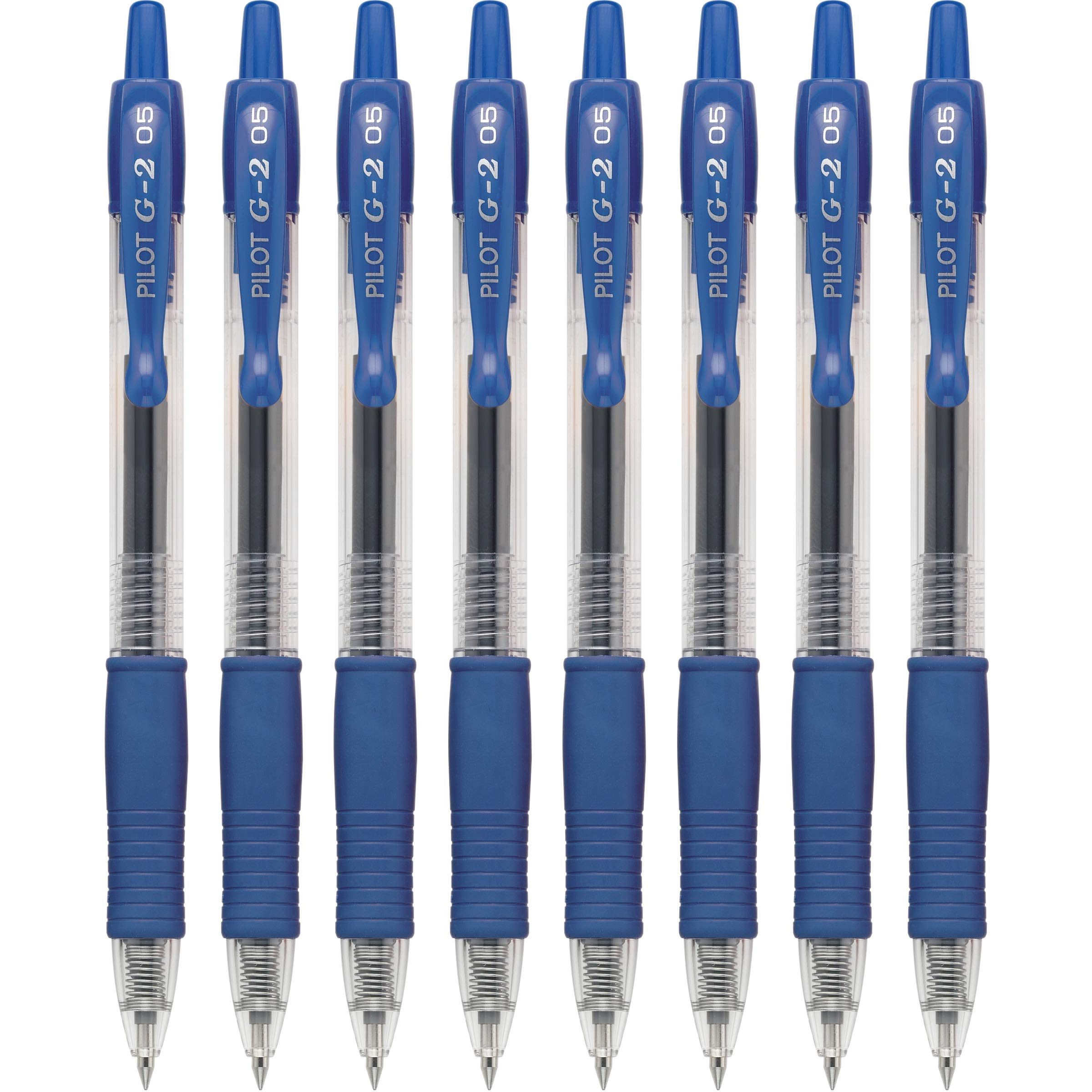 Pilot, G2 Premium Gel Roller Pens, Extra Fine Point 0.5 mm, Pack of 8, Blue