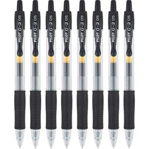 pilot, g2 premium gel roller pens, extra fine point 0.5 mm, pack of 8, black