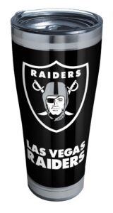 tervis triple walled nfl las vegas raiders touchdown insulated tumbler cup keeps drinks cold & hot, 30oz, stainless steel