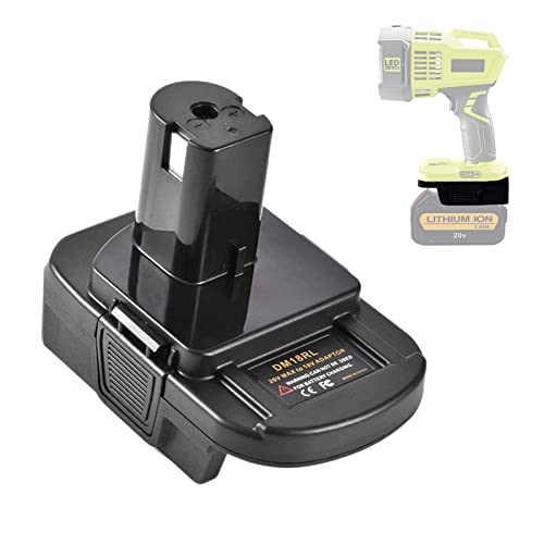 URUN DM18RL Adapter for Dewalt Milwaukee to Ryobi, Adaptor for Milwaukee M18 18V & for Dewalt 20V Battery Convert for Ryobi 18V Power Tools with USB Charging Port