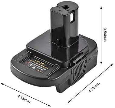 URUN DM18RL Adapter for Dewalt Milwaukee to Ryobi, Adaptor for Milwaukee M18 18V & for Dewalt 20V Battery Convert for Ryobi 18V Power Tools with USB Charging Port