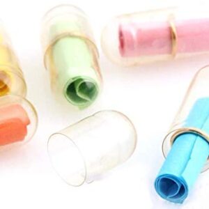 GBSTORE 50 Pcs Message in a Bottle Capsule Letter Cute Love Friendship Color Pill