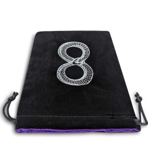 Miriyan Mystical Serpent Tarot & Dice Bag I Velvet & Satin Drawstring Pouch Ideal Size for Tarot Cards & Oracle Cards, DND, D&D, Dungeons and Dragons Accessories, Runes & Jewelry I Travel & Gift Bag