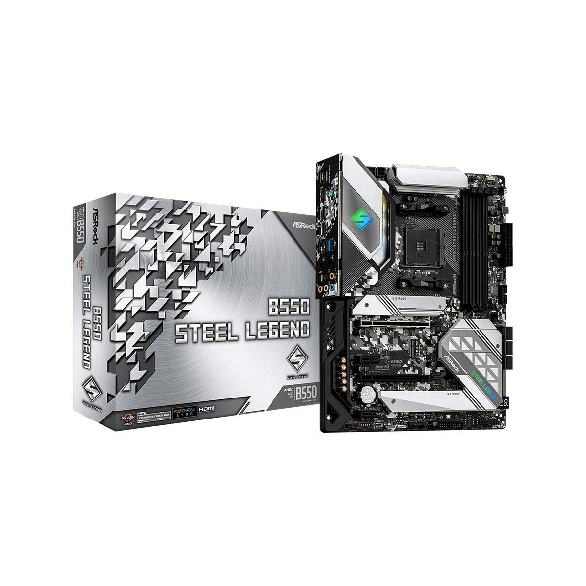 ASRock B550 Steel Legend Supports 3rd Gen AMD AM4 Ryzen™ / Future AMD Ryzen™ Processors Motherboard