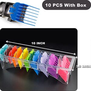 10 Color Professional Hair Clipper Coded Cutting Guards Guides/Combs- 1/16” to 1” -Compatible with Most Size Wahl Clippers