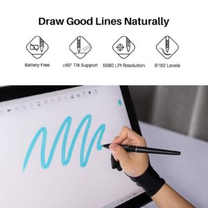 HUION Battery-Free Stylus Digital Pen PW517 for Kamvas 13, Kamvas Pro 24 (4K), Kamvas 22 Plus, Kamvas Pro 13 (2.5K), Kamvas Pro 16 (2.5K), Kamvas 12, Kamvas 16(2021), KD200, G930L