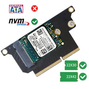 Cablecc M.2 NGFF M-Key NVME SSD Convert Card fit for Pro 2016 2017 13" A1708 A1707 A1706