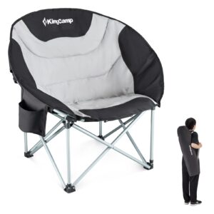 kingcamp charles camping chair, black/grey