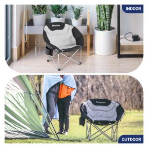 KingCamp Charles Camping Chair, Black/Grey