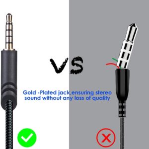 YARENKA Replacement Astro A10 A40 Headset Cable - 2.0M A10 Volume Cable Cord Compatible with Astro A10/A40 Gaming Headsets Xbox One PS4/5 Controller Headphone Audio Extension Cable 6.5 Feet(Black)