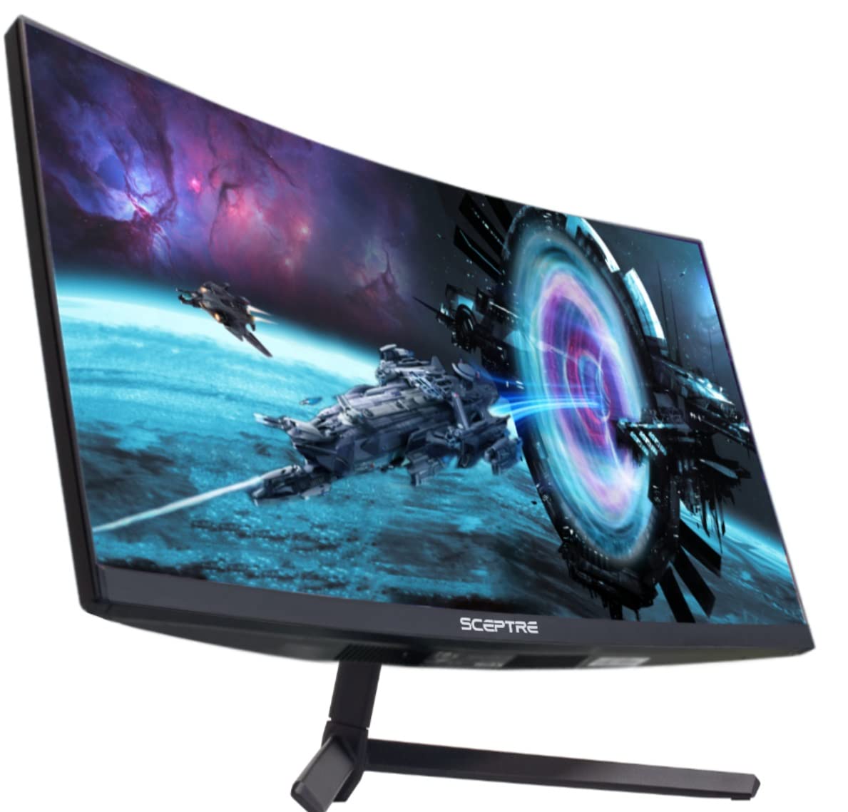 Sceptre Curved 27" FHD 1080p Gaming Monitor up to 165Hz DisplayPort 144Hz HDMI Edge-Less AMD FreeSync Premium, Build-in Speakers Machine Black 2021 (C275B-1858RN)