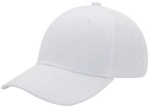 aztrona baseball cap men women - adjustable plain sports fashion quality hat, wht