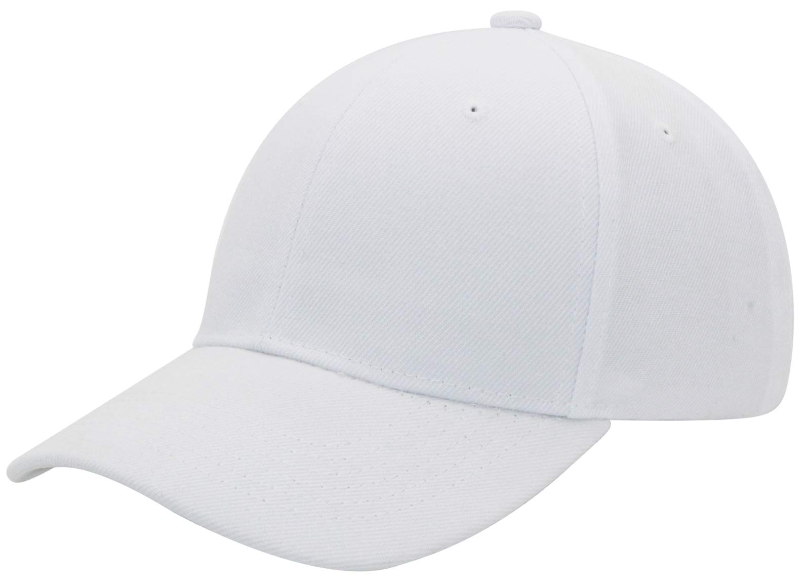 AZTRONA Baseball Cap Men Women - Adjustable Plain Sports Fashion Quality Hat, WHT