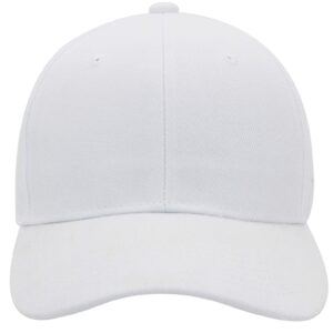 AZTRONA Baseball Cap Men Women - Adjustable Plain Sports Fashion Quality Hat, WHT