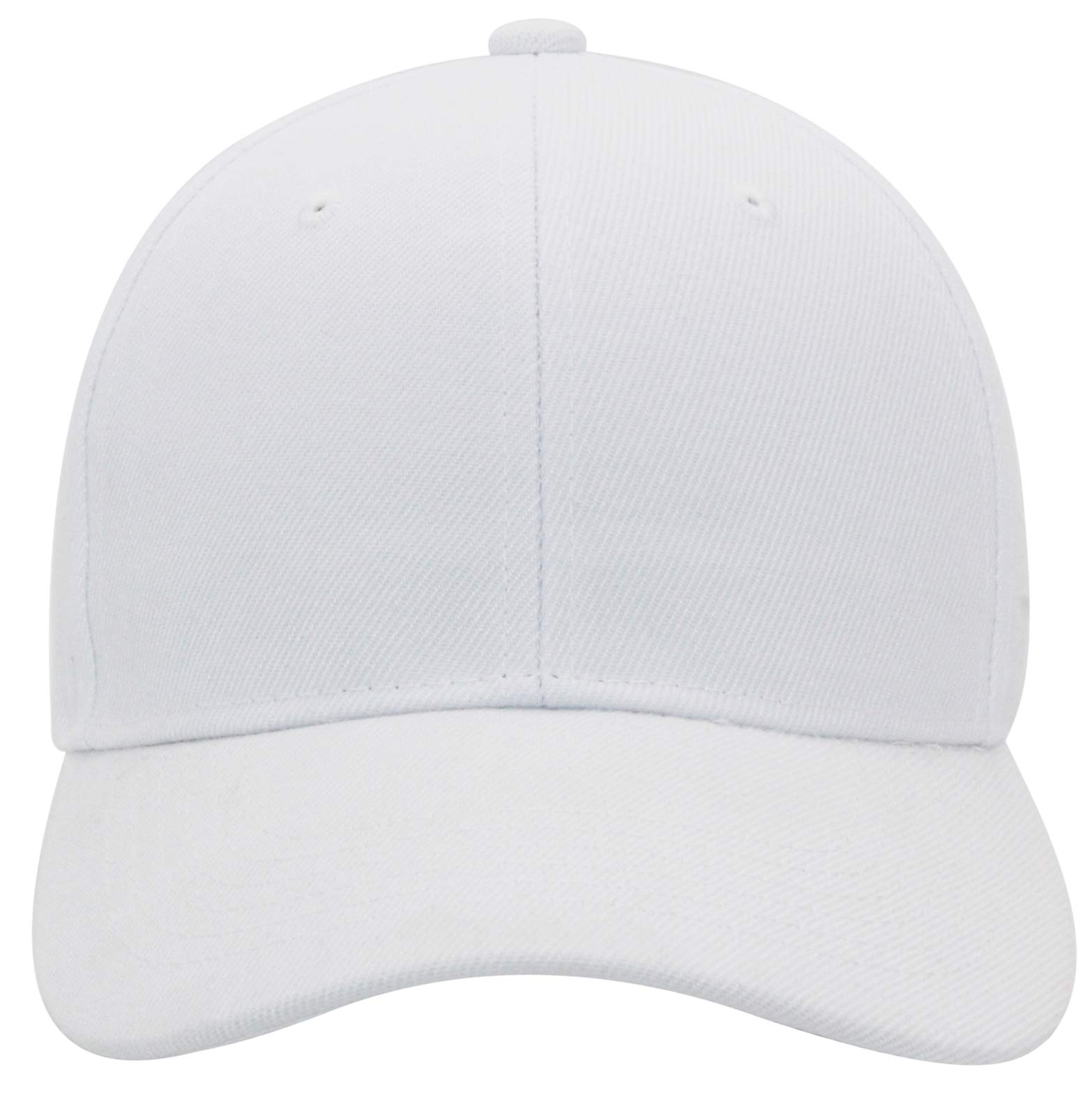 AZTRONA Baseball Cap Men Women - Adjustable Plain Sports Fashion Quality Hat, WHT