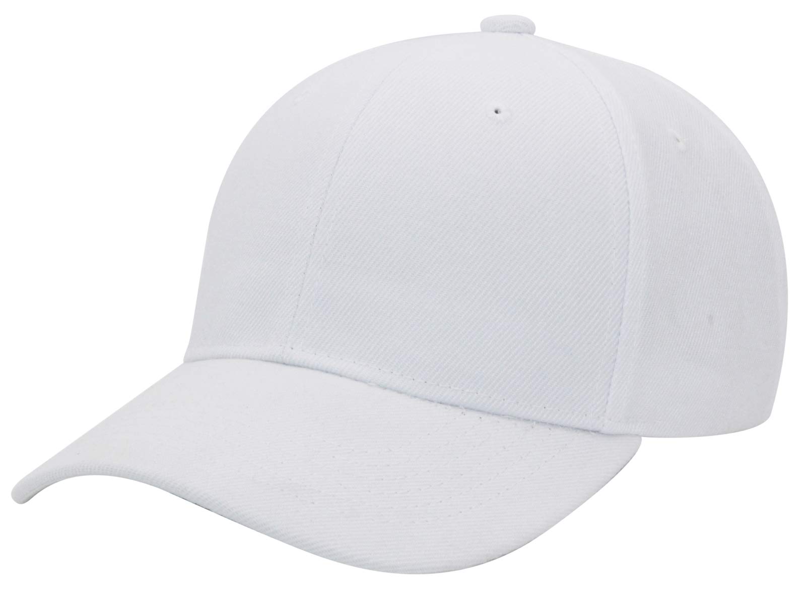 AZTRONA Baseball Cap Men Women - Adjustable Plain Sports Fashion Quality Hat, WHT