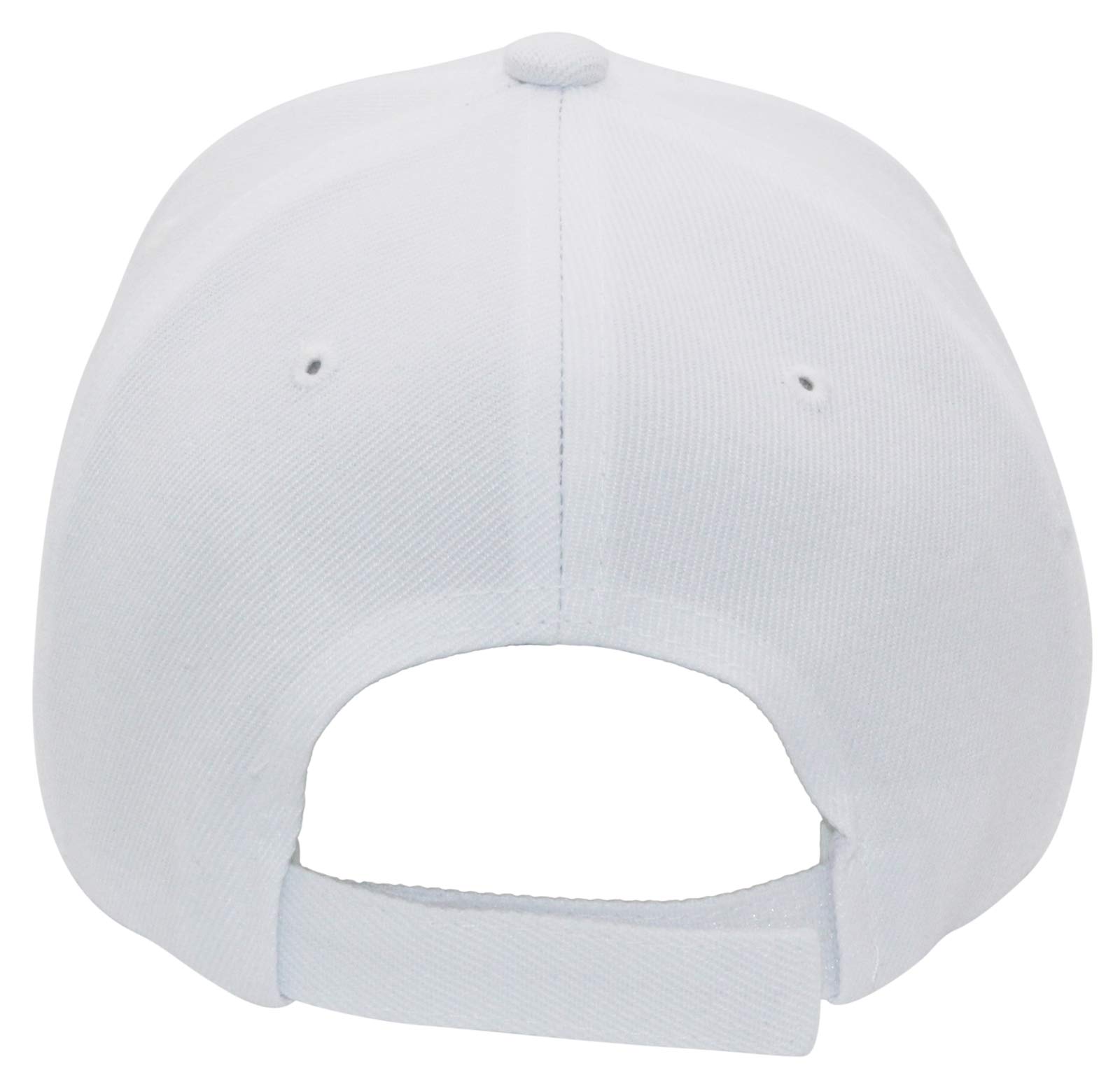 AZTRONA Baseball Cap Men Women - Adjustable Plain Sports Fashion Quality Hat, WHT