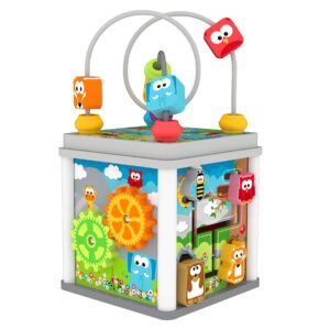 j'adore wooden zoo animal mini 5-in-1 activity cube center