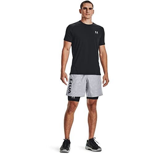 Under Armour Men's HeatGear Pocket Long Shorts , Black (001)/Pitch Gray, Large