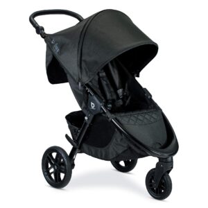 britax b-free premium stroller, black shimmer - includes adapters for britax, maxi cosi, cybex and nuna car seats