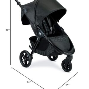 Britax B-Free Premium Stroller, Black Shimmer - Includes Adapters for Britax, Maxi Cosi, Cybex and Nuna Car Seats