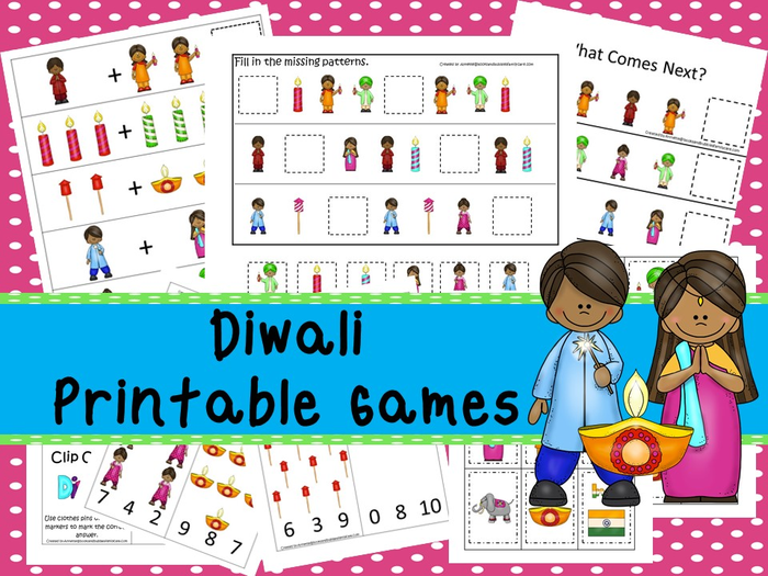 30 Printable Diwali themed Games and Activities